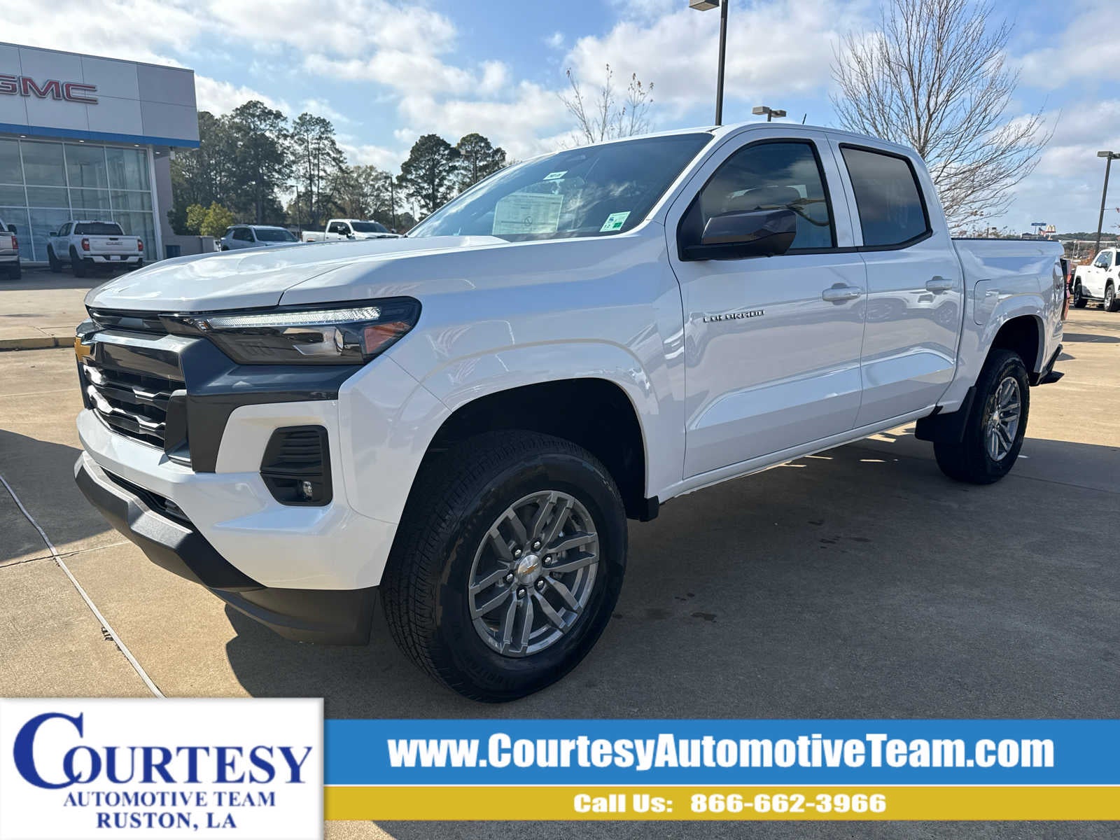 2026 Chevrolet Colorado LT in Summit White — front three-quarter view