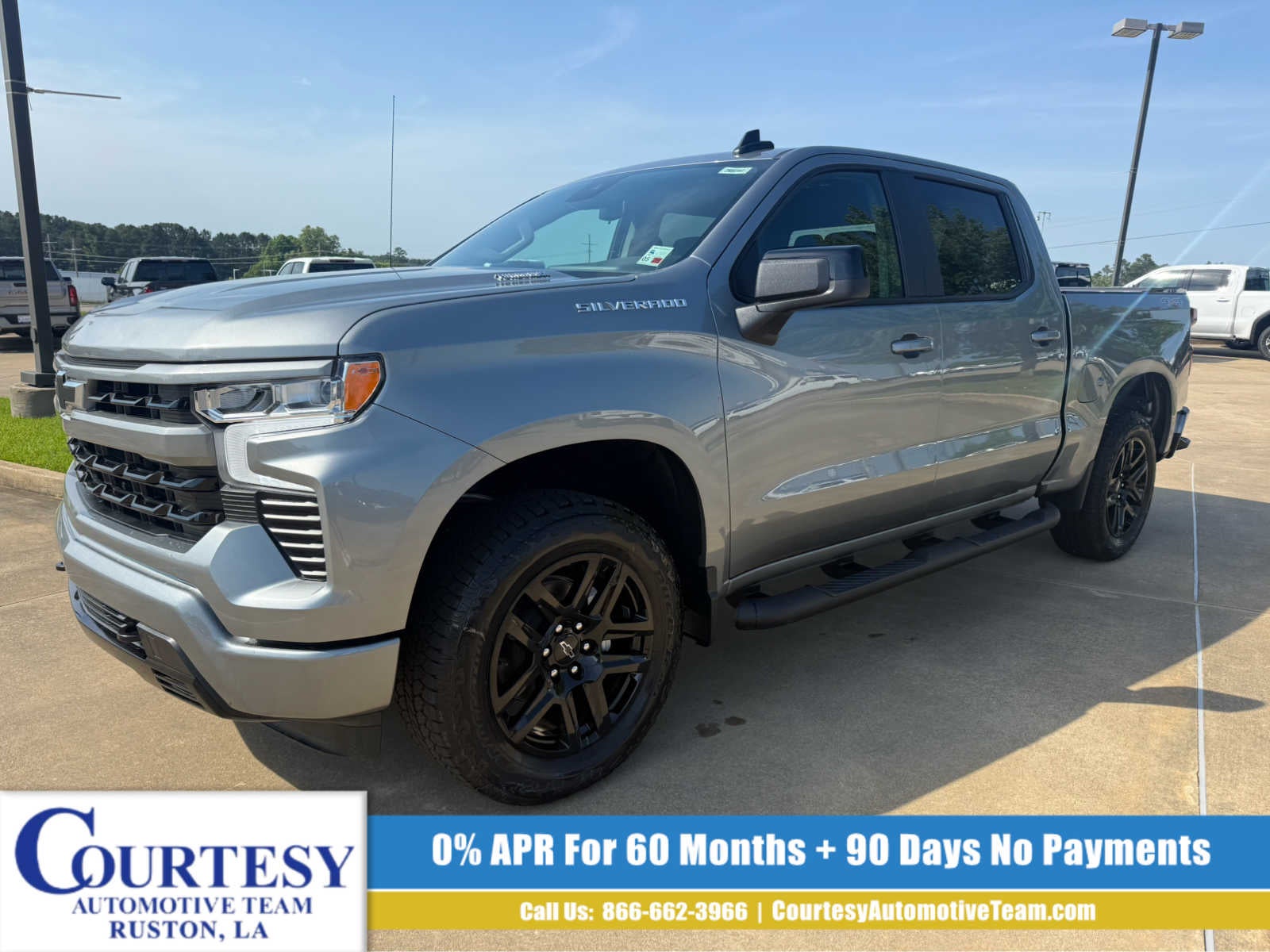 2026 Chevrolet Silverado 1500 RST in Sterling Gray Metallic — front three-quarter view