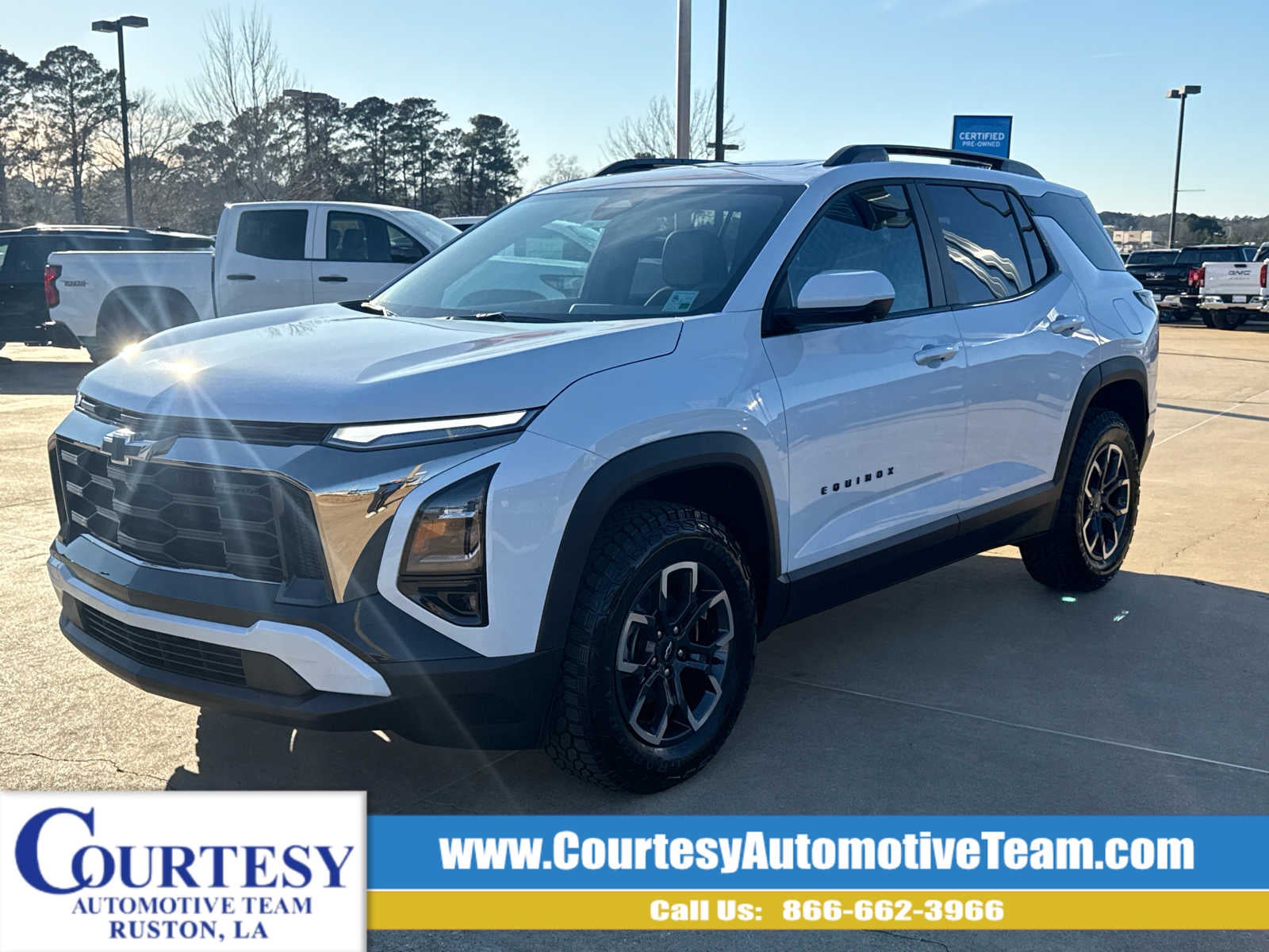 2026 Chevrolet Equinox ACTIV in Polar White Tricoat — front three-quarter view