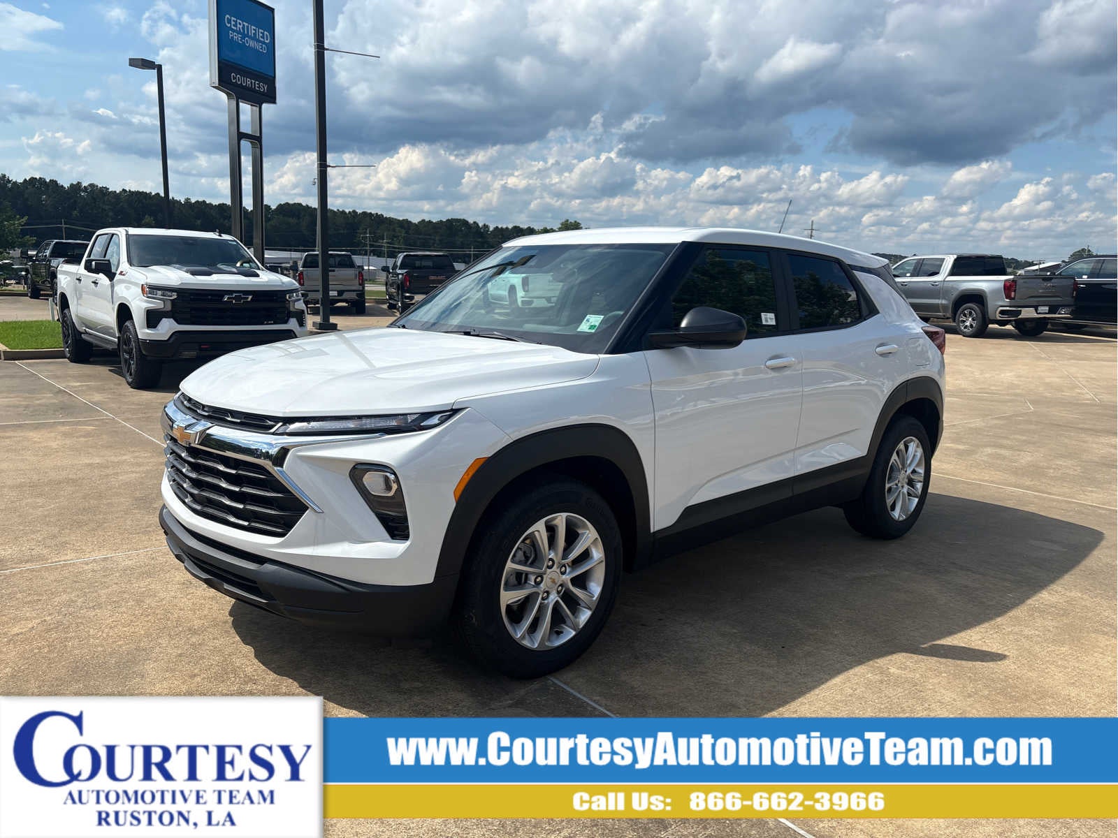 2026 Chevrolet Trailblazer LS in Summit White — front three-quarter view